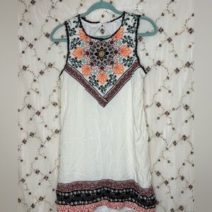 Floral Embroidered Sleeveless Dress